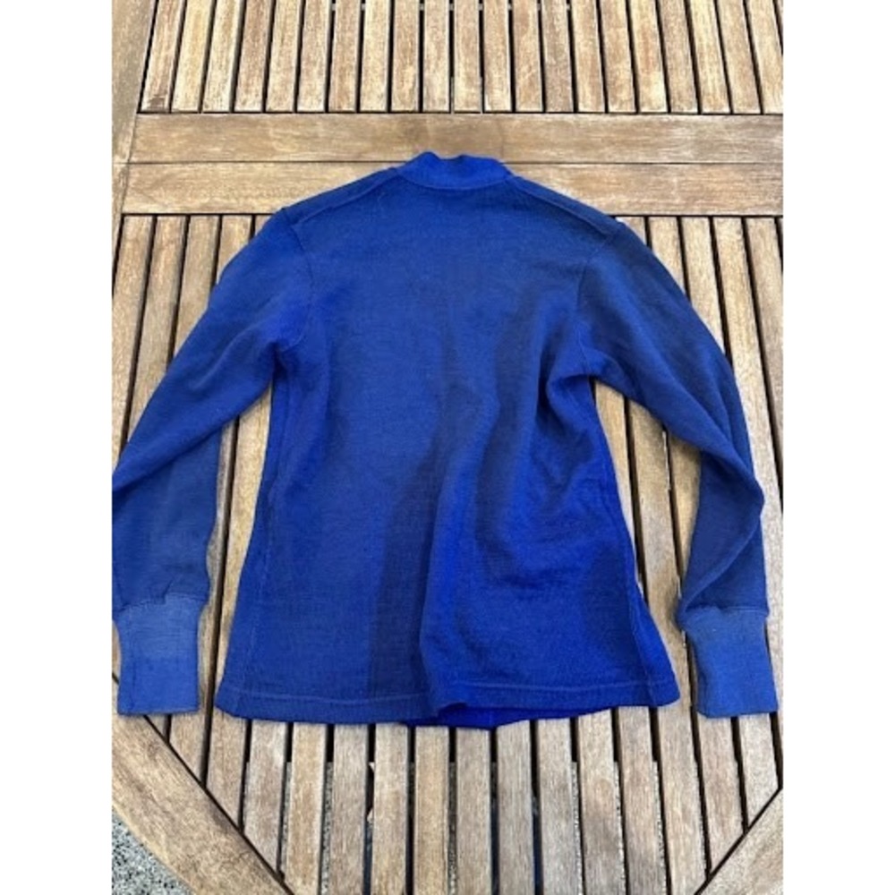 Vintage Lowe & Campbell Athletic Goods Varsity Letterman Cardigan Sweater Blue - Picture 2 of 7